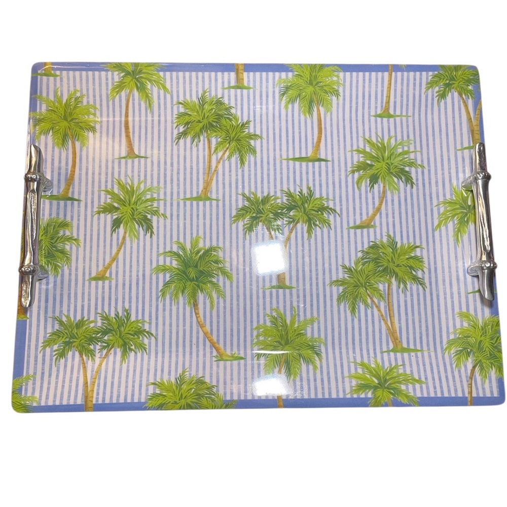 Mariposa Melamine Tropical Serving Tray Beachy - Picture 2 of 11